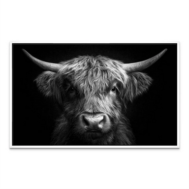 Timeless Highland cow canvas art suitable for contemporary interiors