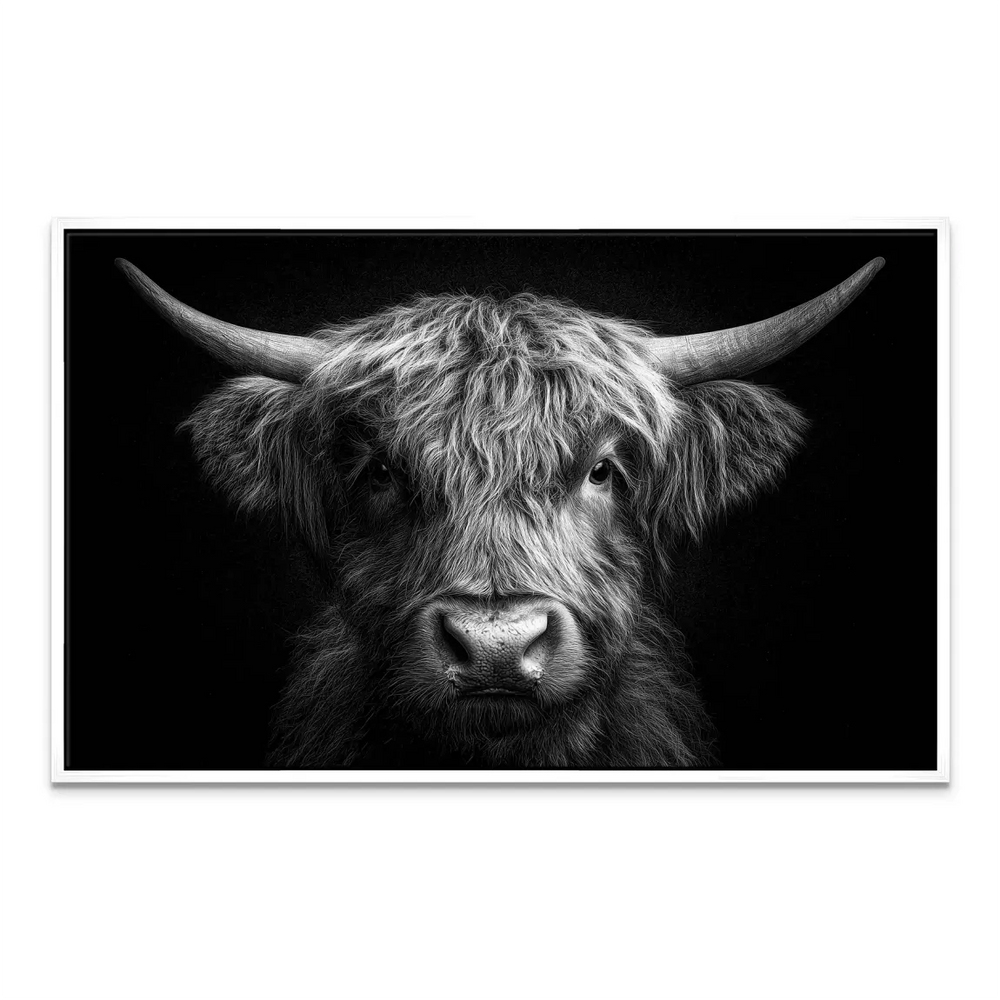 Timeless Highland cow canvas art suitable for contemporary interiors