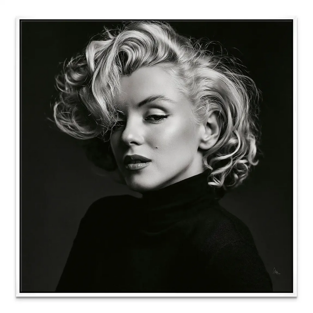 Marilyn Elegance Canvas Print - Black & White Portrait Wall Art - Image 7