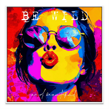 Be Wild Canvas Art - Pop Graffiti Portrait - Image 8