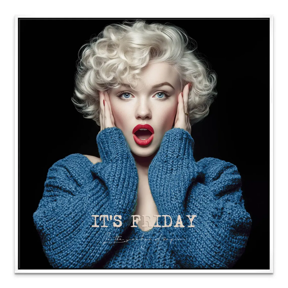 Marilyn Monroe It's Friday Canvas - Pop Art Wall Art - Image 7