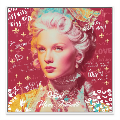 Marie Royal Pop Canvas Art - Modern Fashion in Graffiti - Image 8