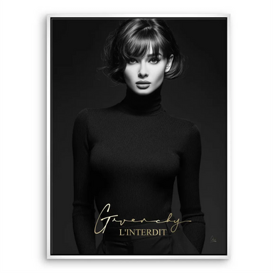 Audrey Givenchy Black and White Canvas Wall Art - Image 8