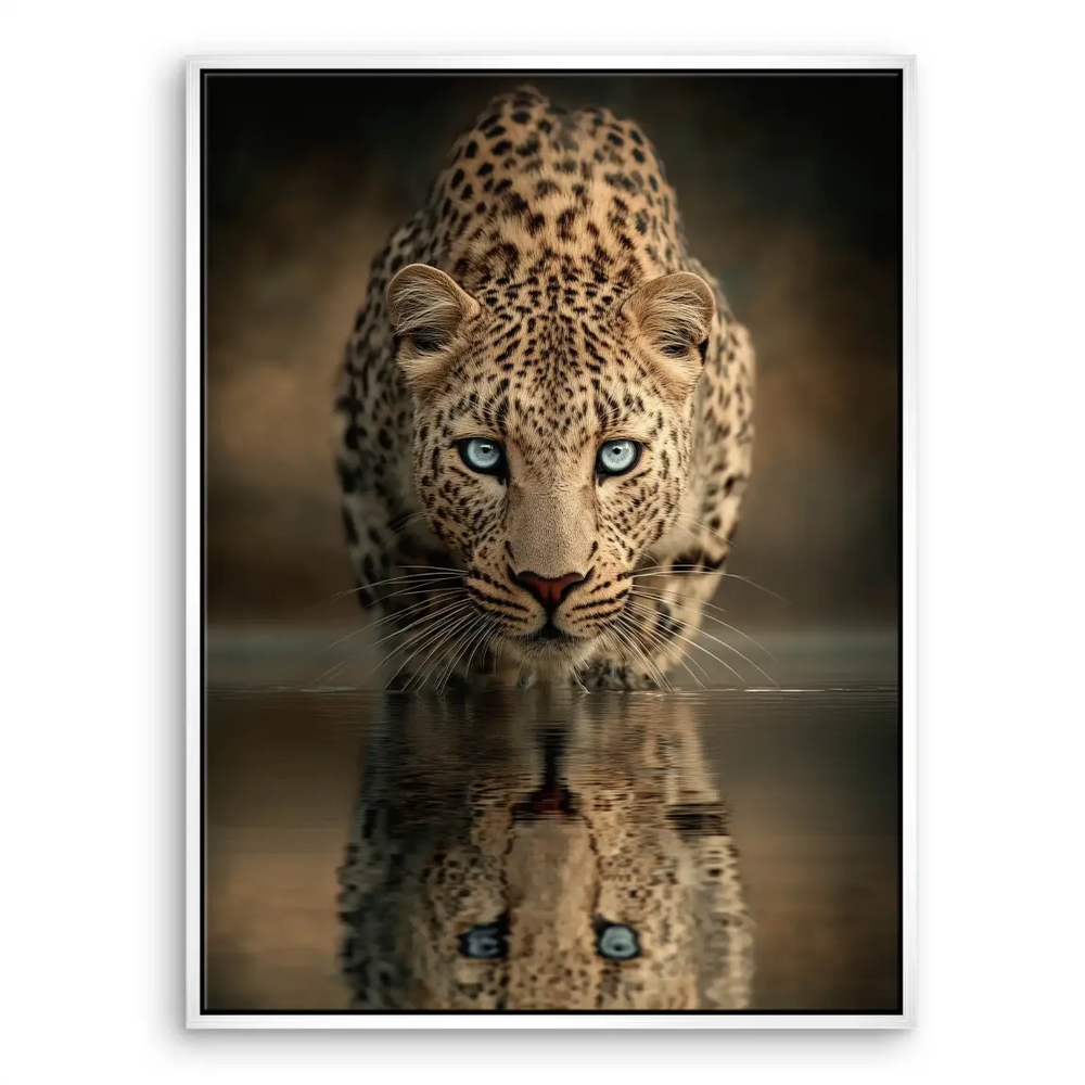 Silent leopard canvas print for modern rustic decor