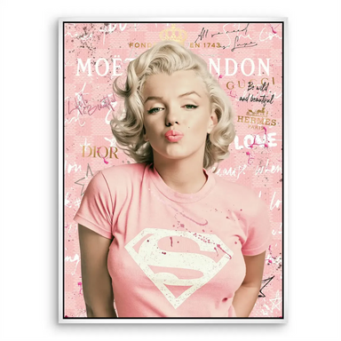 Bold wall art statement suitable for eclectic or glam decor themes.