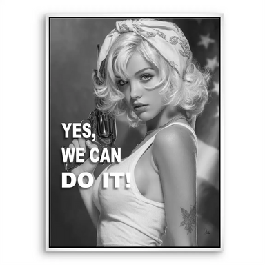 Yes We Can Canvas Wall Art Vintage Americana - Image 7