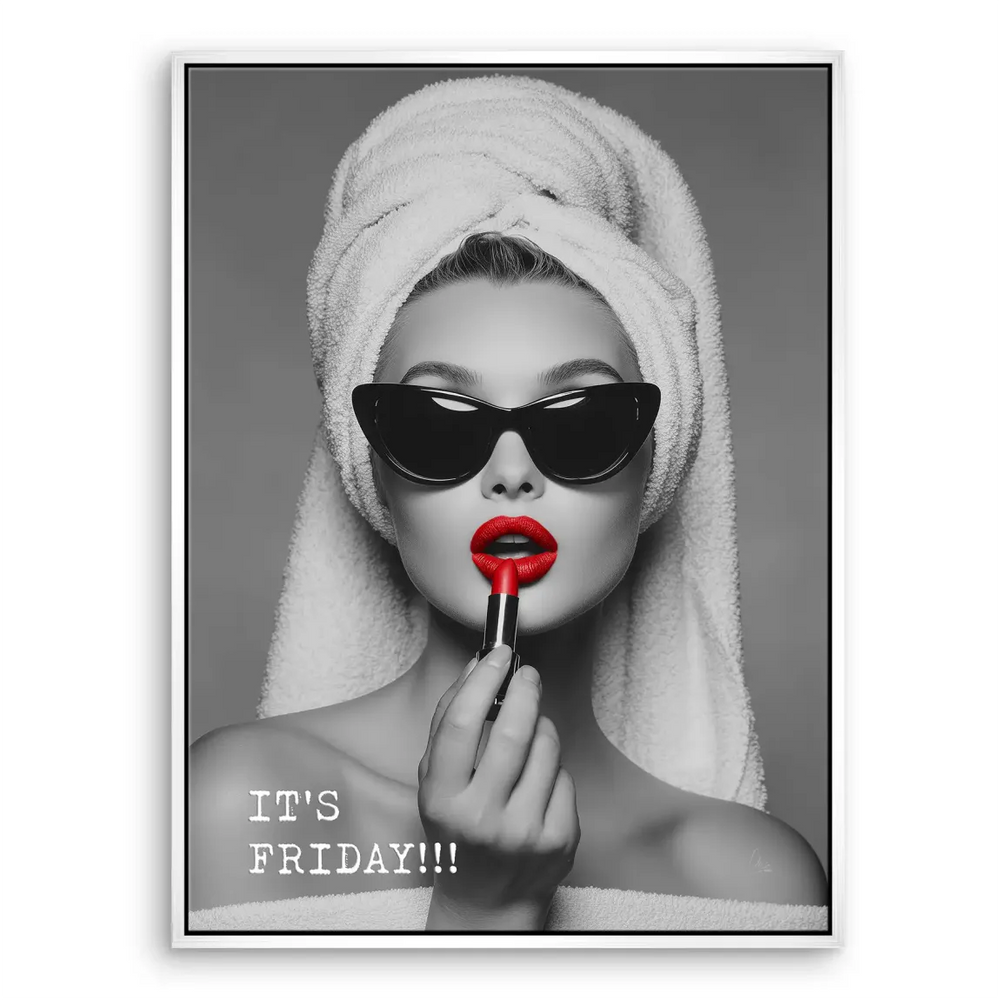 1950s-60s Hollywood-inspired fashion photography on canvas print