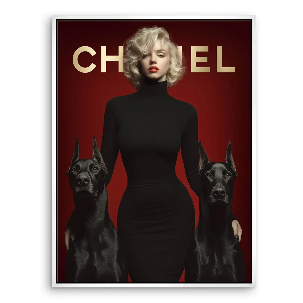 Luxurious pop art canvas print ideal for living rooms and dressing spaces