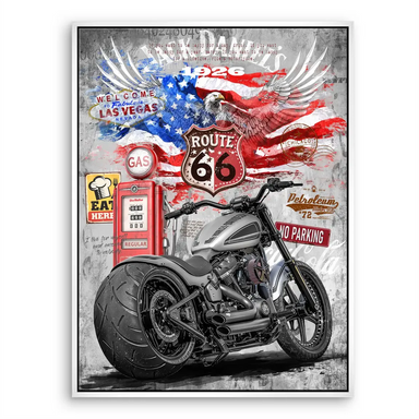 Harley Road Pop Art Canvas Print - Motorcycle Wall Art - Image 8