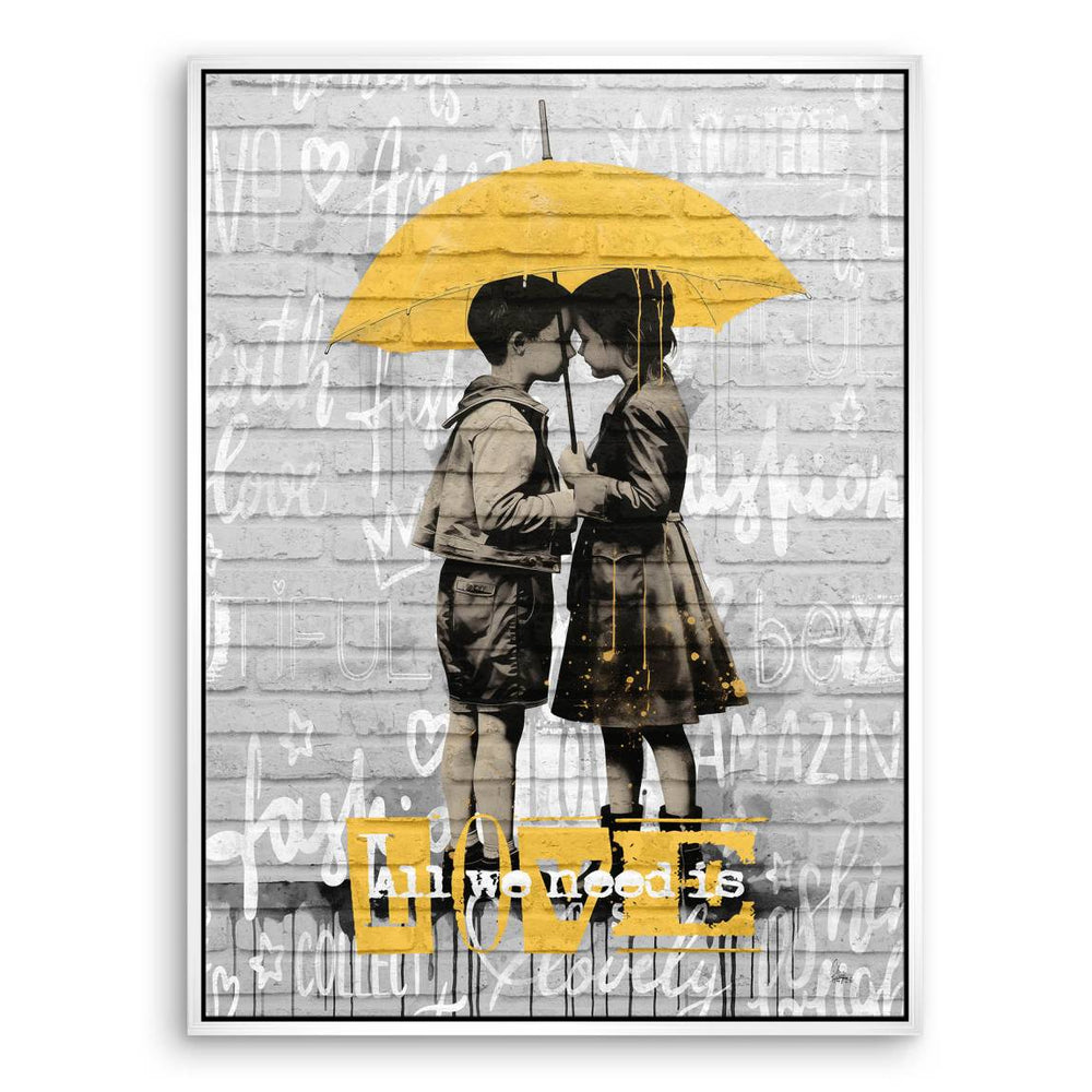 Pop graffiti wall art for living room or kids' room.