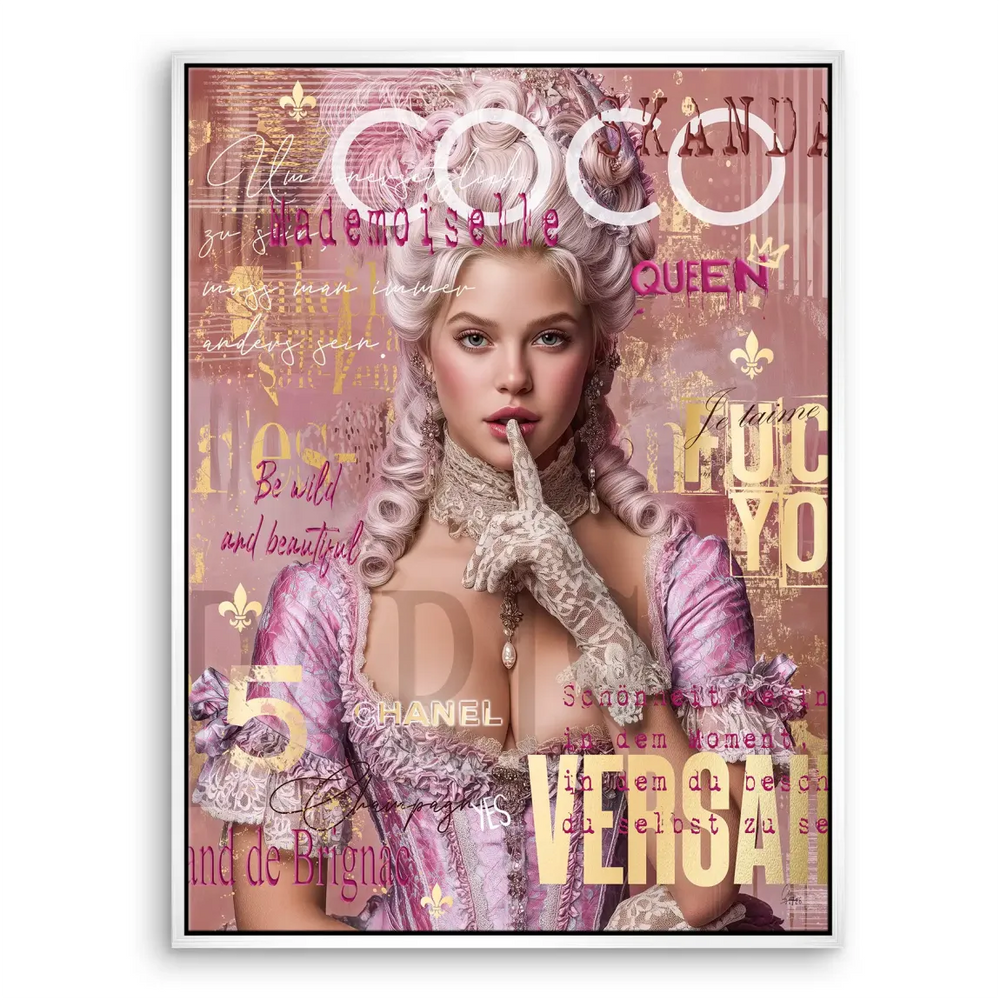 Marie Antoinette Pop Art Canvas - Glam Wall Art - Image 8
