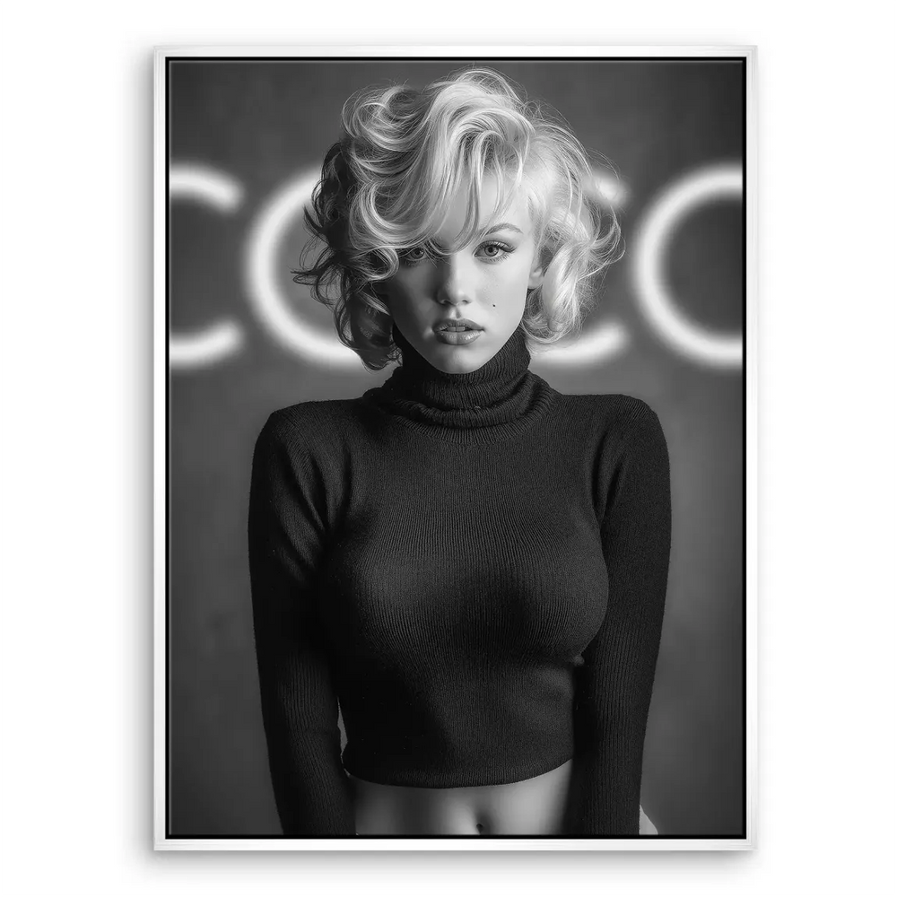 Elegant black-and-white canvas art suitable for bedrooms or stylish offices.