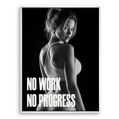 Strong female figure on a motivational canvas wall print.