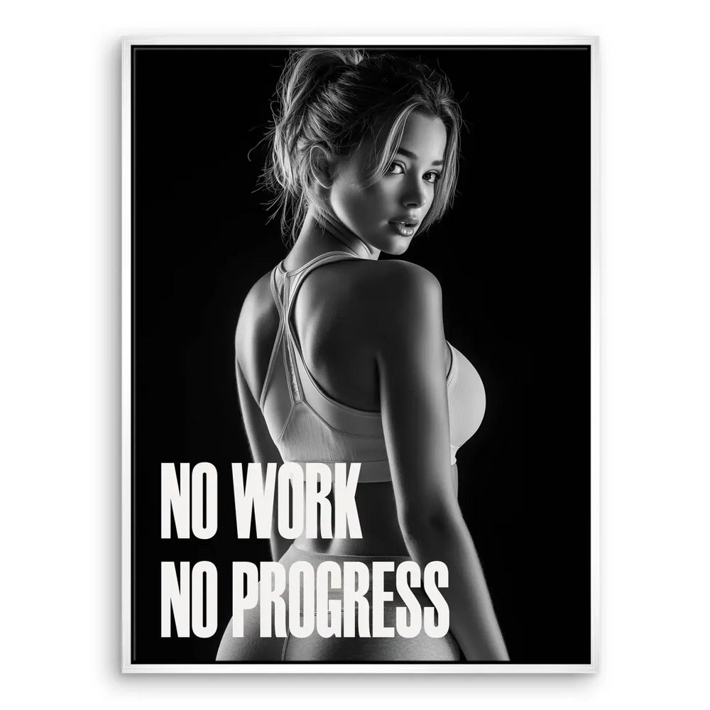 Strong female figure on a motivational canvas wall print.