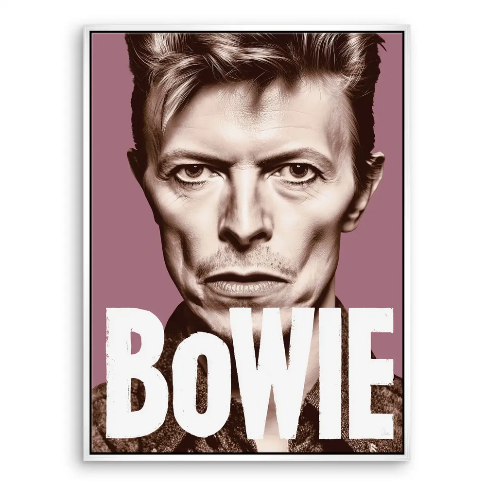 Contemporary Bowie wall art in a Pop Art portrait on canvas