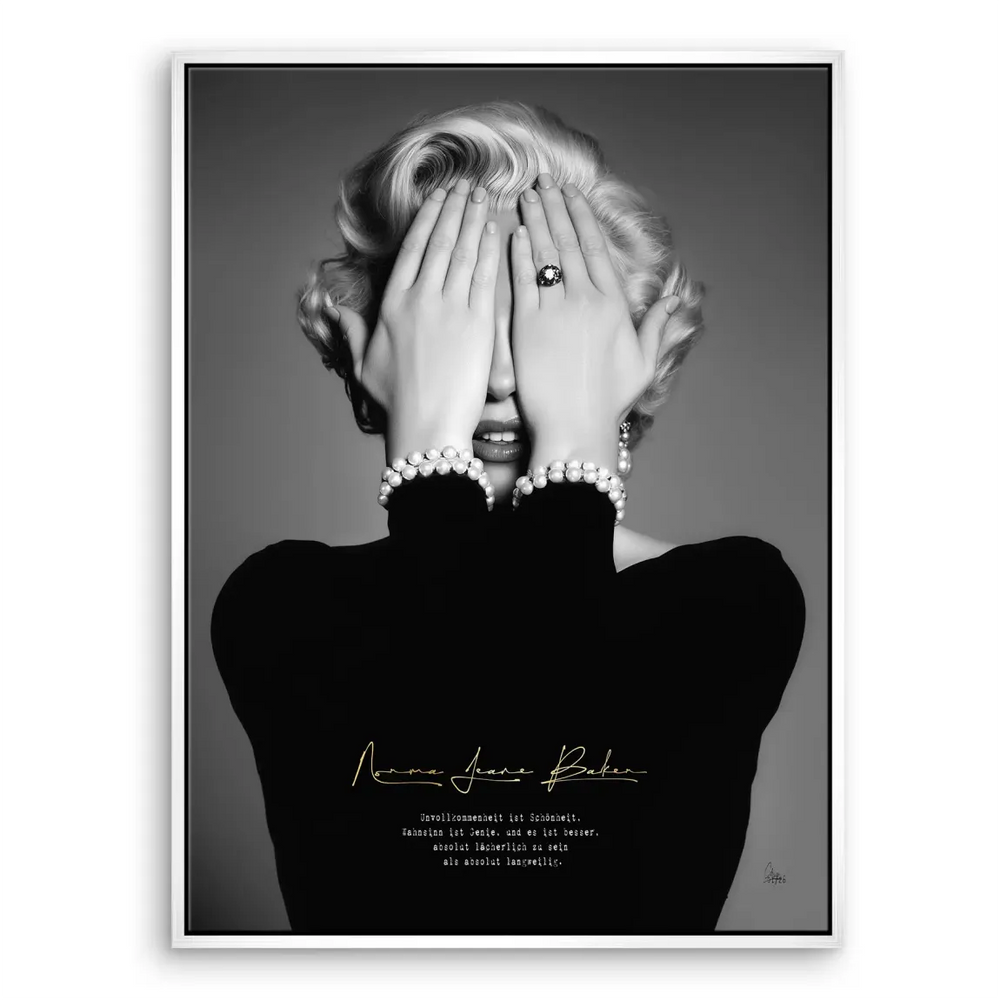 Marilyn Monroe Norma Jeane Canvas Wall Art Vintage Black White - Image 8