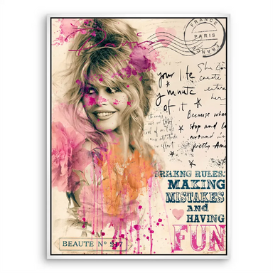 Brigitte Bardot Paris Canvas Art - Pop Graffiti Portrait - Image 8