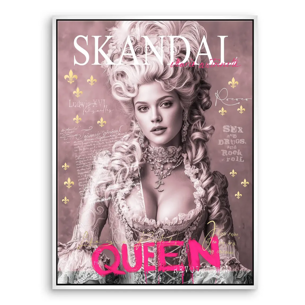 Marie Antoinette Queen Pop Art Canvas Wall Art - Image 6