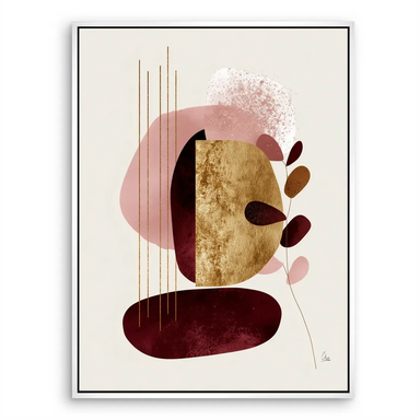 Velvet Shape canvas art framed for a contemporary living space