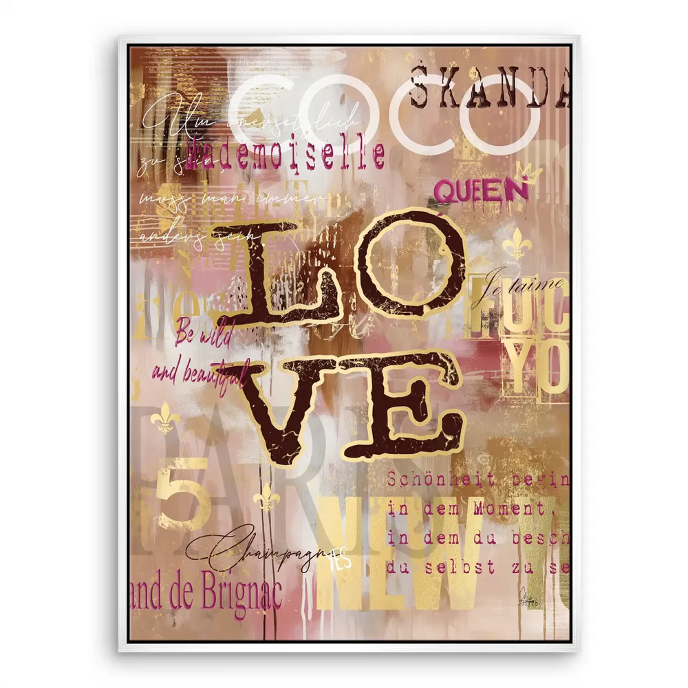 Coco Love Canvas Wall Art - Pop Graffiti Fashion & Abstract Style - Image 8