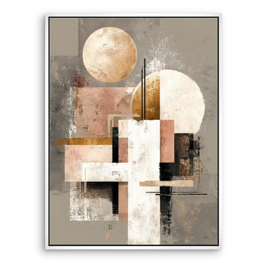Luxurious gold and bronze-accented abstract wall art in a neutral palette for modern decor