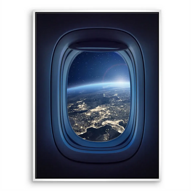 Airplane Window Orbit Canvas Art - Earth from Space - Image 8