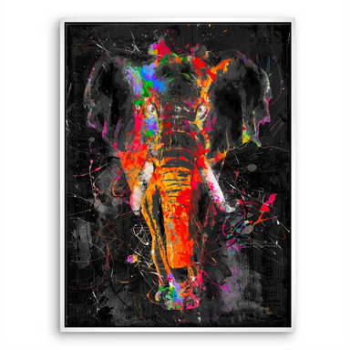 Modern abstract elephant art to brighten any room.