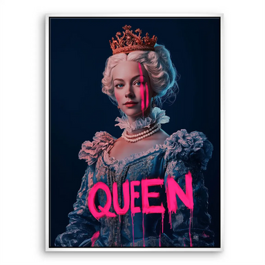 Queen Neon Art Canvas Print - Pop Graffiti Wall Art - Image 8