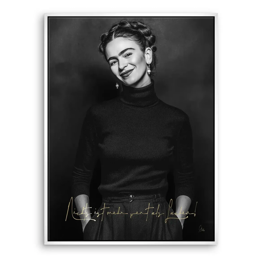 Frida Kahlo Quiet Smile Canvas Wall Art - Image 8