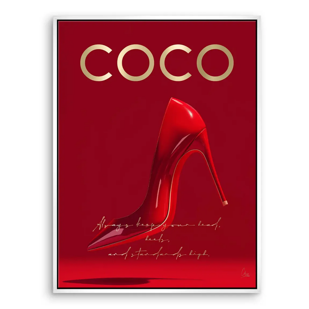 Fashion-forward wall art that celebrates glam and confidence.