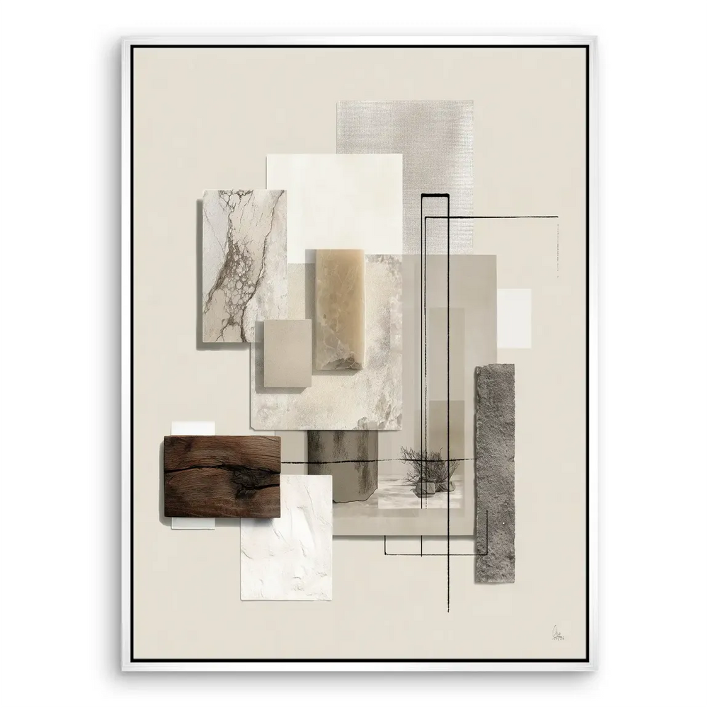 Contemporary marble composition canvas art suitable for offices