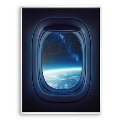 Modern space-themed wall art suitable for living rooms and studies