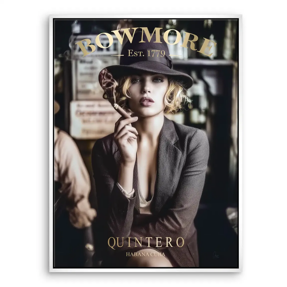 Whisky Noir Canvas Art - Glamorous Woman in Fedora - Image 8