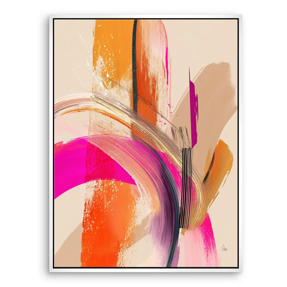Vivid vertical composition highlighting movement and modern aesthetic of Amber Wave