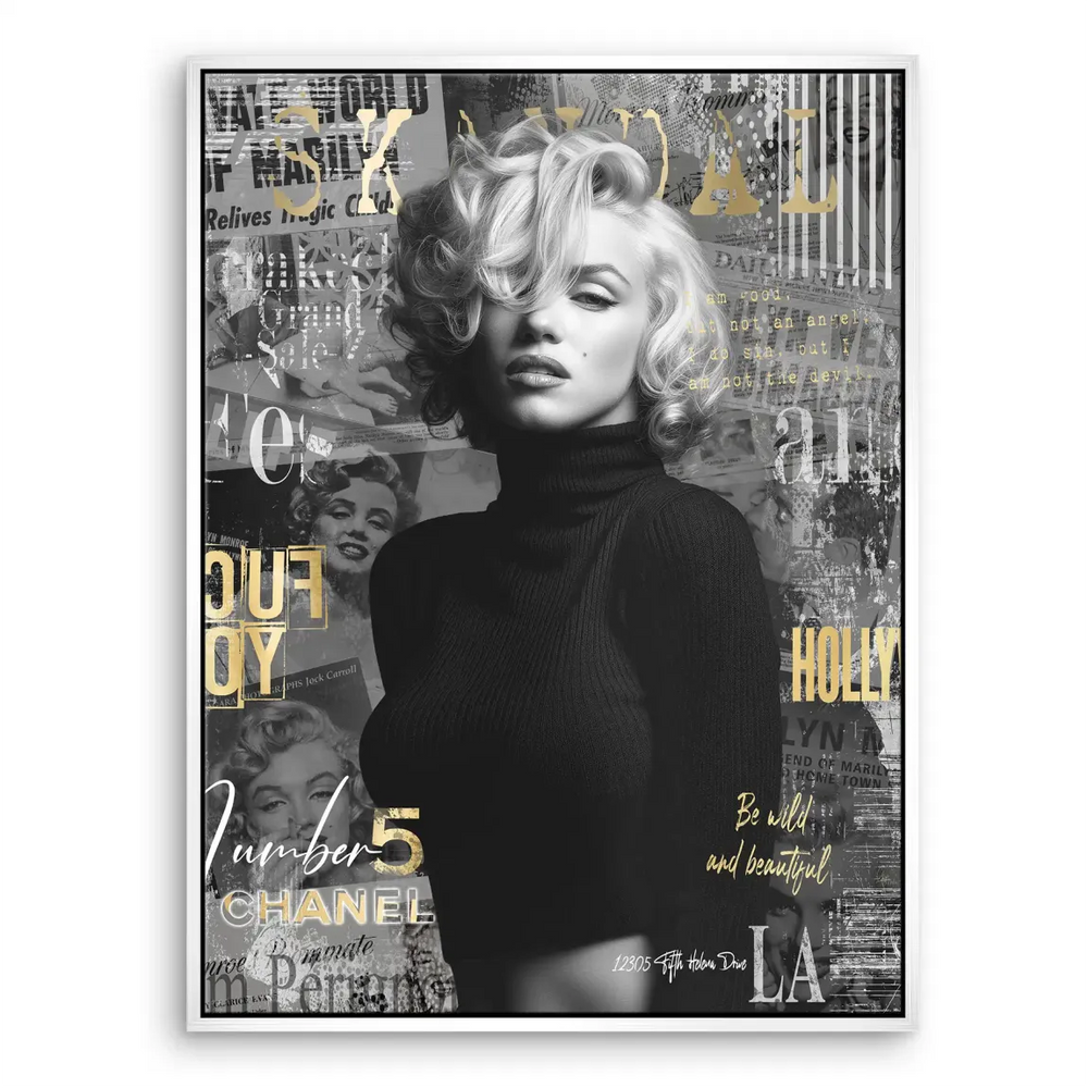 Elegant celebrity icon wall art for chic modern interiors
