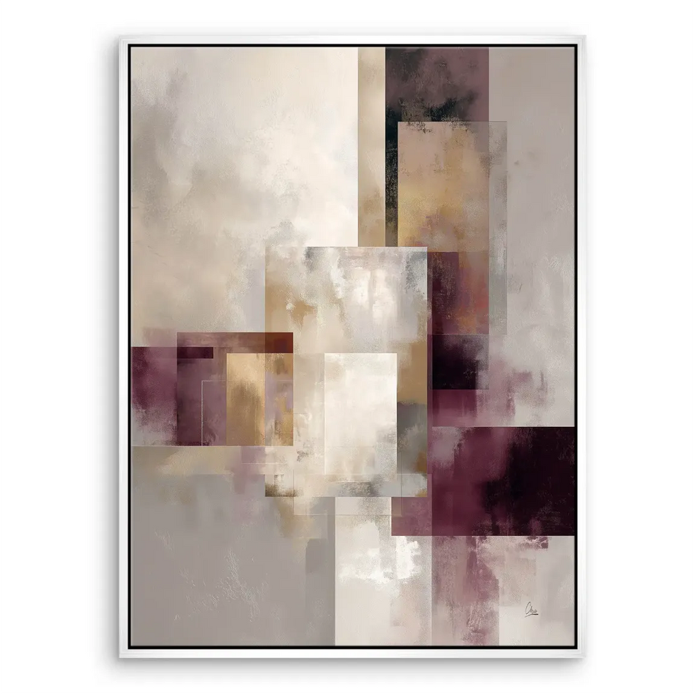 Sophisticated Mystic Geometry Canvas Print displayed as a focal piece in a stylish room